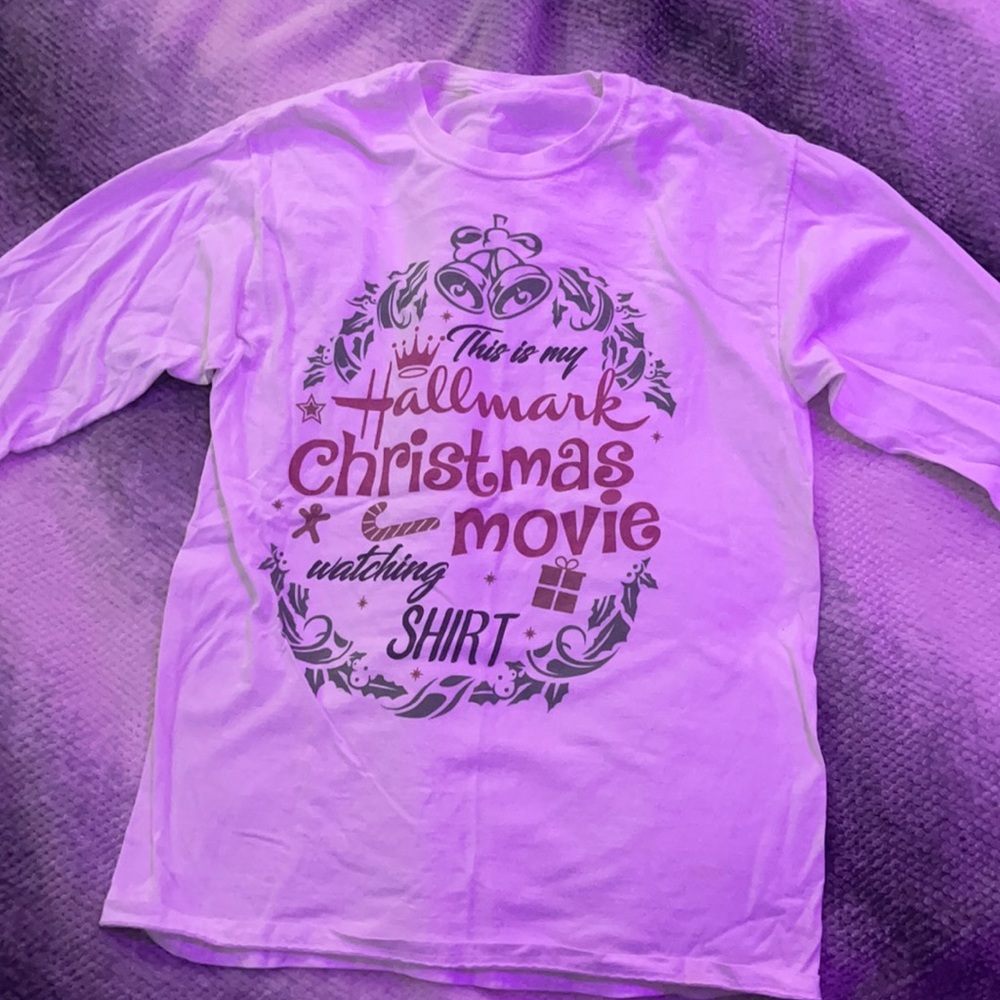 Hallmark Christmas movie watching long sleeve